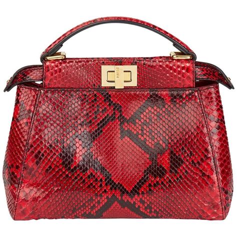 fendi python bag red|fendi peekaboo bag mini.